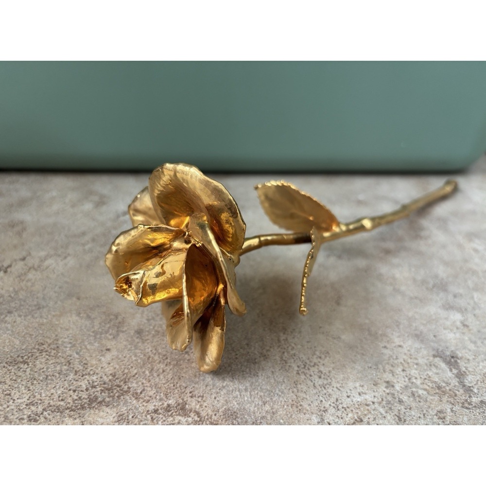 Real American Vintage Forever Rose 24kt Gold Dipped 16.5" Rare Made in USA
